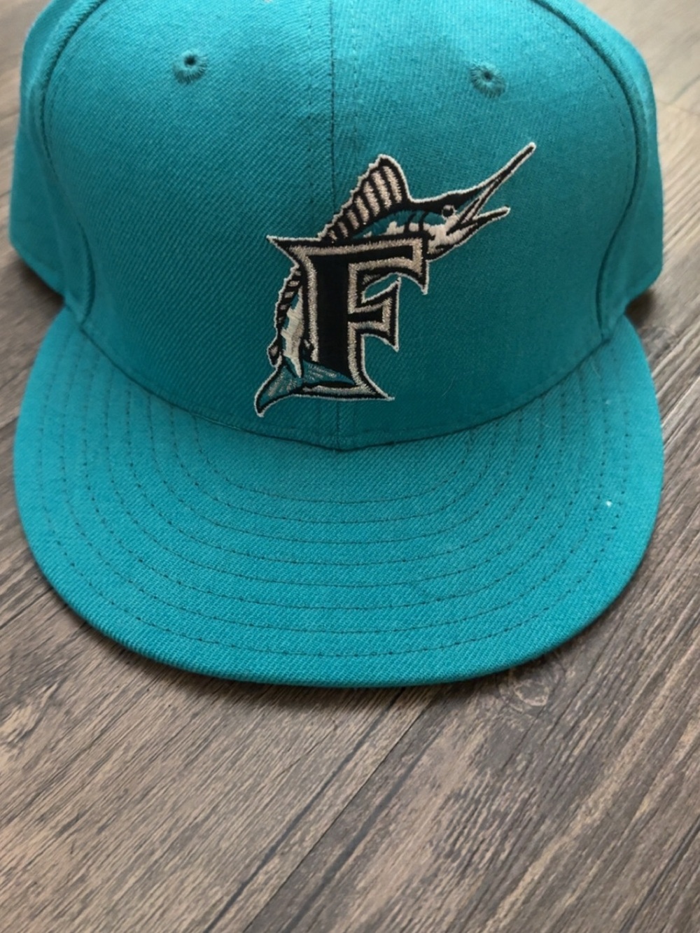 New Era Teal Marlin F Logo Baseball Cap